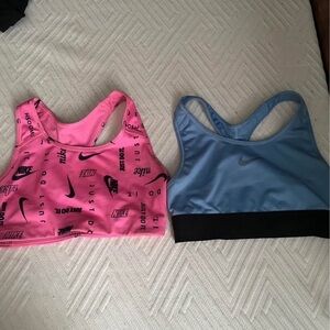 Nike Pink and Blue Athletic Swimwear